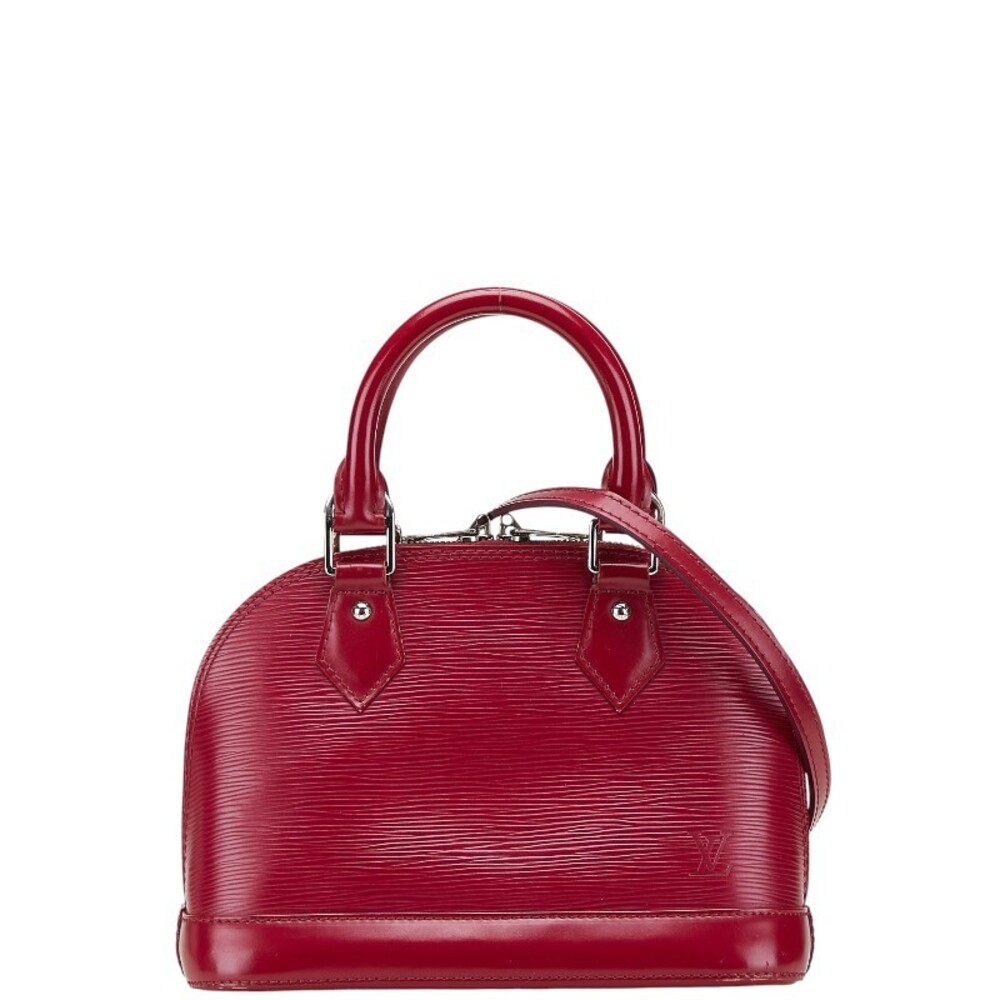 Louis Vuitton Epi Alma Handbag Shoulder Bag Coquelicot Red Leather